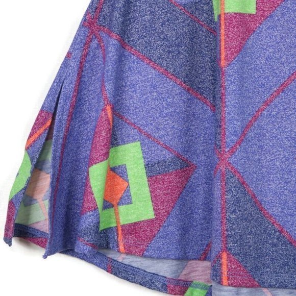 LuLaRoe Perfect T Tee T-Shirt Shirt Tunic Blue Pink Green M Medium - Picture 7 of 12